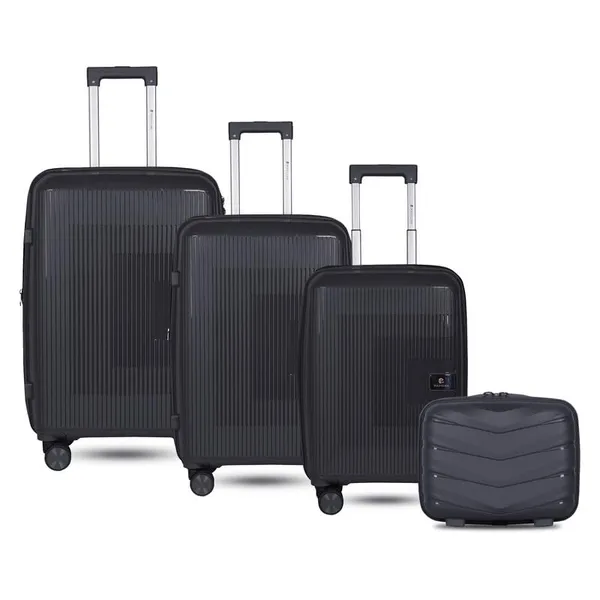 Polo_Class_3Pc_Set_Trolley_(20/24/28_inch)_with_Vanity_|_Polypropylene_Material_|_360-Degree_Rotating_Wheels_Brown