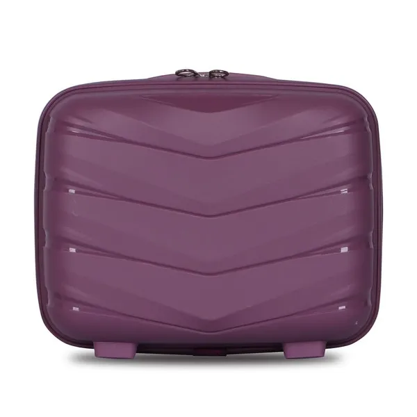 Polo_Class_3Pc_Set_Trolley_(20/24/28_inch)_with_Vanity_|_Polypropylene_Material_|_360-Degree_Rotating_Wheels_Purple