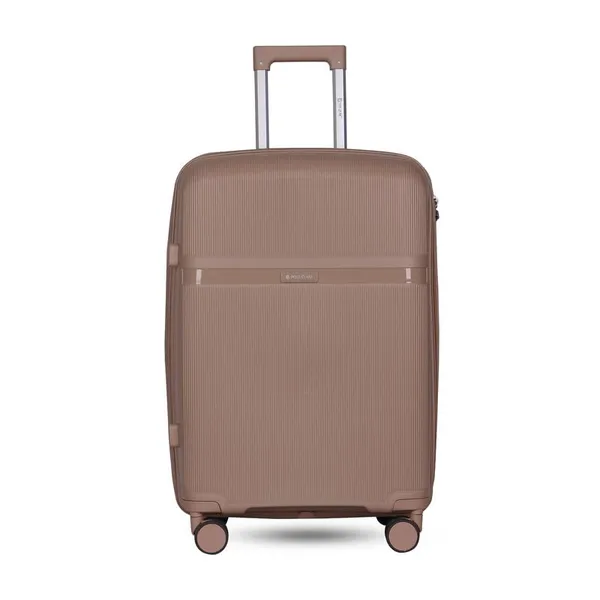 Polo_Class_3Pc_Set_Trolley_(20/24/28_inch)_with_Vanity_|_Polypropylene_Material_|_360-Degree_Rotating_Wheels_Beige
