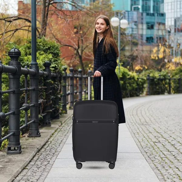 Polo_Class_2Pc_Set_Trolley_(20/28_inch)|_Polypropylene_Material_|_Trolley_Bag_with_360-Degree_Rotating_Wheels_-_Brown
