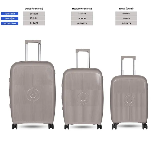 Polo_Class_2Pc_Set_Trolley_(20/28_inch)|_Polypropylene_Material_|_Trolley_Bag_with_360-Degree_Rotating_Wheels_-_Silver