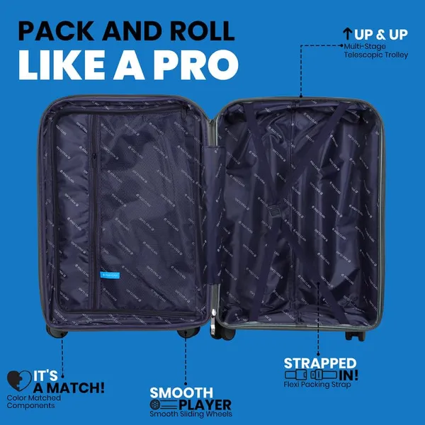 Polo_Class_2Pc_Set_Trolley_(20/28_inch)|_Polypropylene_Material_|_Trolley_Bag_with_360-Degree_Rotating_Wheels_-_Grey