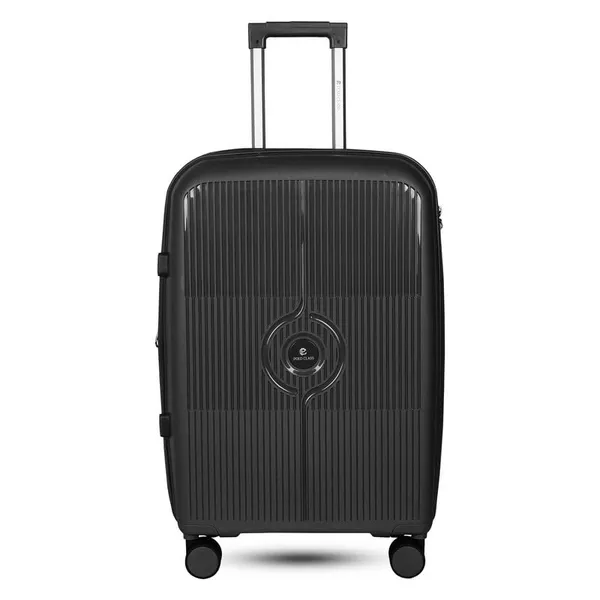 Polo_Class_2Pc_Set_Trolley_(20/28_inch)|_Polypropylene_Material_|_Trolley_Bag_with_360-Degree_Rotating_Wheels_-_Black