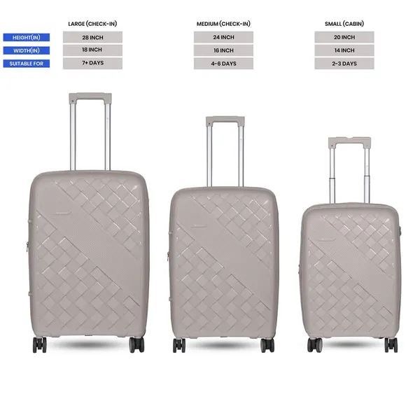 Polo_Class_2Pc_Set_Trolley_(20/28_inch)|_Polypropylene_Material_|_Trolley_Bag_with_360-Degree_Rotating_Wheels_-_Silver
