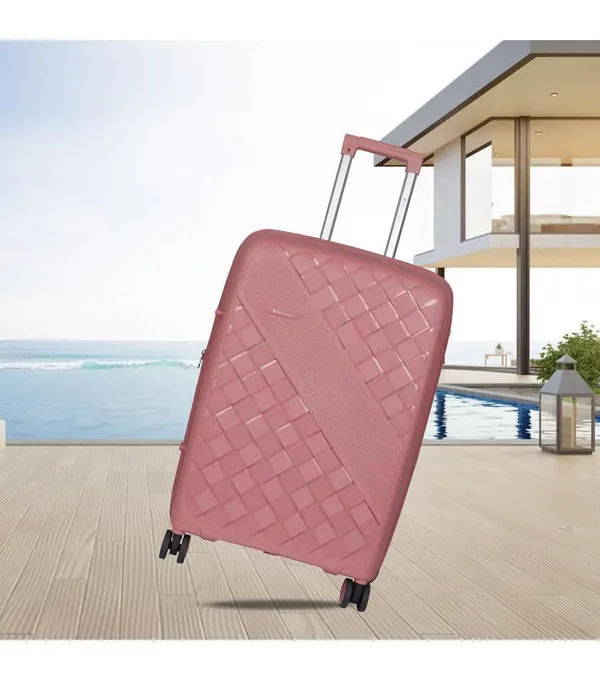 Polo_Class_2Pc_Set_Trolley_(20/24_inch)_with_Vanity_|_Polypropylene_Material_|_360-degree_Rotating_8_Wheels_|_Waterproof_&_Scratch_Resistant_-_Rose_Gold