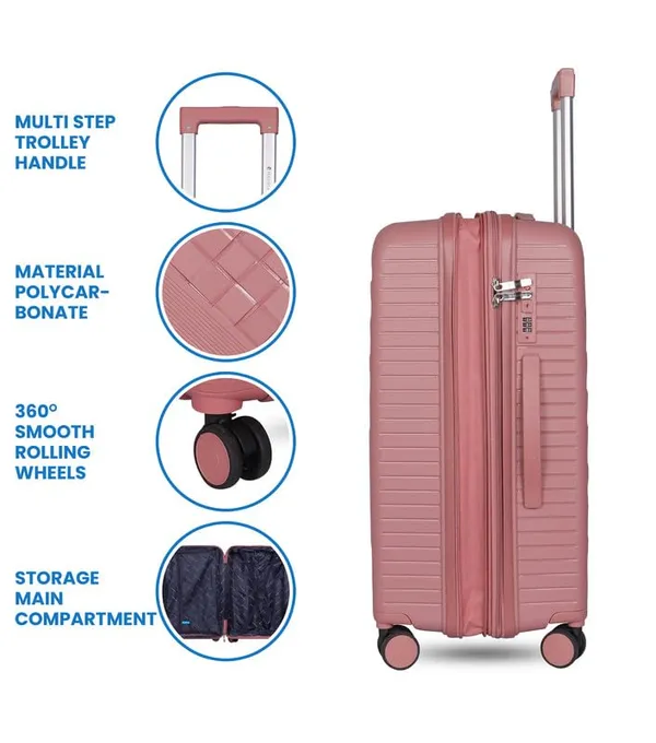 Polo_Class_2Pc_Set_Trolley_(20/24_inch)_with_Vanity_|_Polypropylene_Material_|_360-degree_Rotating_8_Wheels_|_Waterproof_&_Scratch_Resistant_-_Rose_Gold