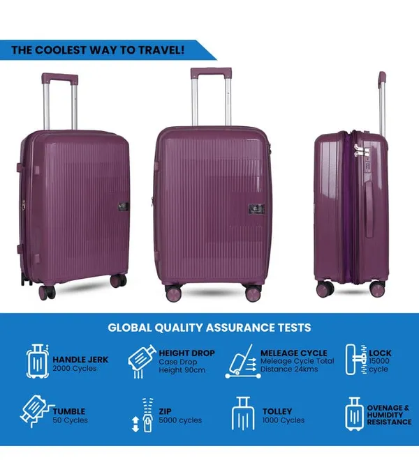 Polo_Class_2Pc_Set_Trolley_(24/28_inch)_with_Vanity_|_Polypropylene_Material_|_360-degree_Rotating_8_Wheels_|_Waterproof_&_Scratch_Resistant_-_Purple
