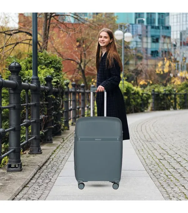 Polo_Class_2Pc_Set_Trolley_(24/28_inch)_with_Vanity_|_Polypropylene_Material_|_360-degree_Rotating_8_Wheels_|_Waterproof_&_Scratch_Resistant_-_Dark_Grey