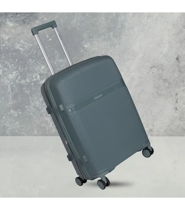 Polo_Class_2Pc_Set_Trolley_(24/28_inch)_with_Vanity_|_Polypropylene_Material_|_360-degree_Rotating_8_Wheels_|_Waterproof_&_Scratch_Resistant_-_Dark_Grey