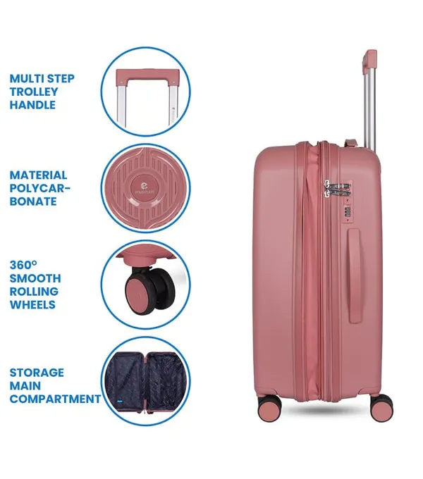 Polo_Class_2Pc_Set_Trolley_(24/28_inch)_with_Vanity_|_Polypropylene_Material_|_360-degree_Rotating_8_Wheels_|_Waterproof_&_Scratch_Resistant_-_Rose_Gold