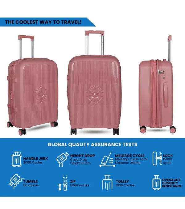 Polo_Class_2Pc_Set_Trolley_(24/28_inch)_with_Vanity_|_Polypropylene_Material_|_360-degree_Rotating_8_Wheels_|_Waterproof_&_Scratch_Resistant_-_Rose_Gold