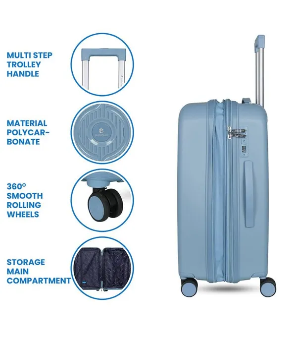 Polo_Class_2Pc_Set_Trolley_(24/28_inch)_with_Vanity_|_Polypropylene_Material_|_360-degree_Rotating_8_Wheels_|_Waterproof_&_Scratch_Resistant_-_Grey