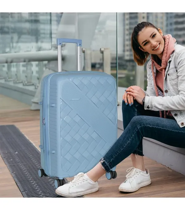 Polo_Class_2Pc_Set_Trolley_(24/28_inch)_with_Vanity_|_Polypropylene_Material_|_360-degree_Rotating_8_Wheels_|_Waterproof_&_Scratch_Resistant_-_Light_Grey