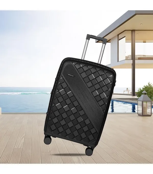 Polo_Class_2Pc_Set_Trolley_(24/28_inch)_with_Vanity_|_Polypropylene_Material_|_360-degree_Rotating_8_Wheels_|_Waterproof_&_Scratch_Resistant_-_Black