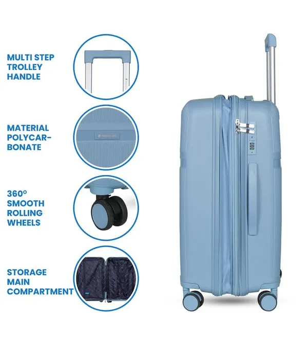 Polo_Class_2Pc_Set_Trolley_(20/28_inch)_with_Vanity_|_Polypropylene_Material_|_360-degree_Rotating_8_Wheels_|_Waterproof_&_Scratch_Resistant_-_Grey