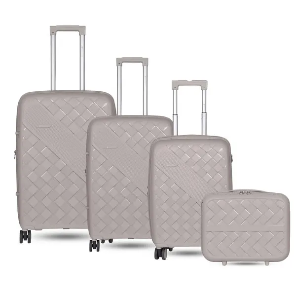 Polo_Class_3Pc_Set_Trolley_(20/24/28_inch)_with_Vanity_|_Polypropylene_Material_|_360-Degree_Rotating_Wheels_Silver
