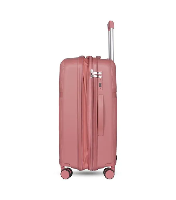 Polo_Class_24inch_Trolley_Bag_with_Vanity_Polypropylene_Material_|_360-degree_Rotating_8_Wheels_|_Waterproof_&_Scratch_Resistant_Rose_Gold