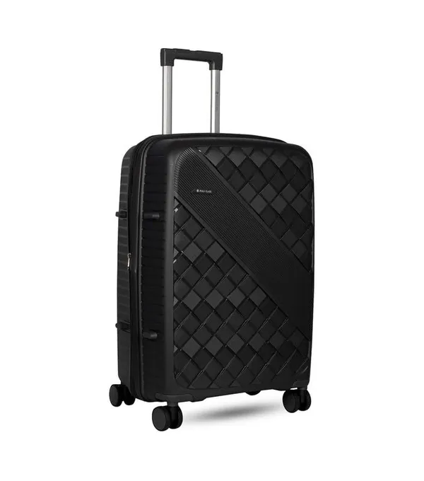 Polo_Class_24inch_Trolley_Bag_with_Vanity_Polypropylene_Material_|_360-degree_Rotating_8_Wheels_|_Waterproof_&_Scratch_Resistant_Black