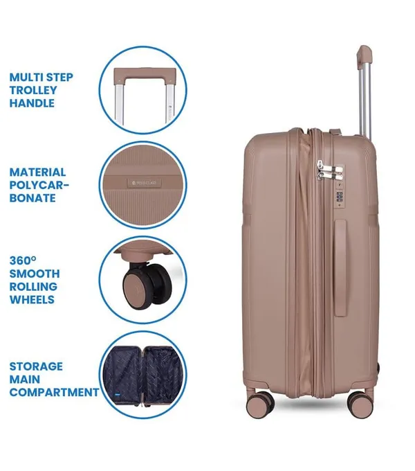 Polo_Class_28inch_Trolley_Bag_with_Vanity_Polypropylene_Material_|_360-degree_Rotating_8_Wheels_|_Waterproof_&_Scratch_Resistant_Beige