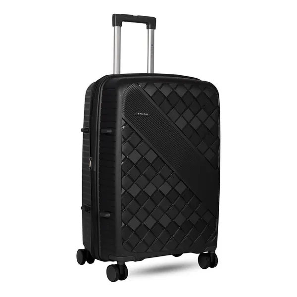 Polo_Class_3Pc_Set_Trolley_(20/24/28_inch)_with_Vanity_|_Polypropylene_Material_|_360-Degree_Rotating_Wheels_Black