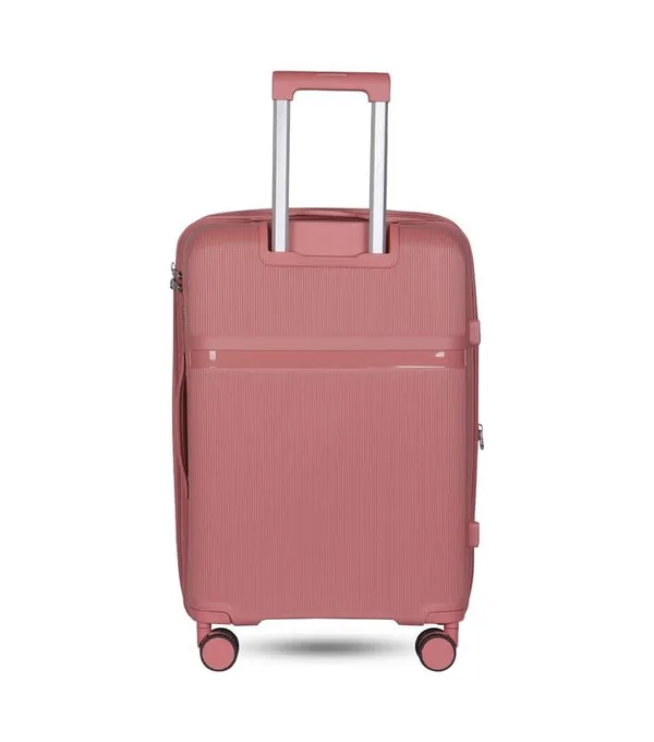 Polo_Class_28inch_Trolley_Bag_with_Vanity_Polypropylene_Material_|_360-degree_Rotating_8_Wheels_|_Waterproof_&_Scratch_Resistant_Rose_Gold