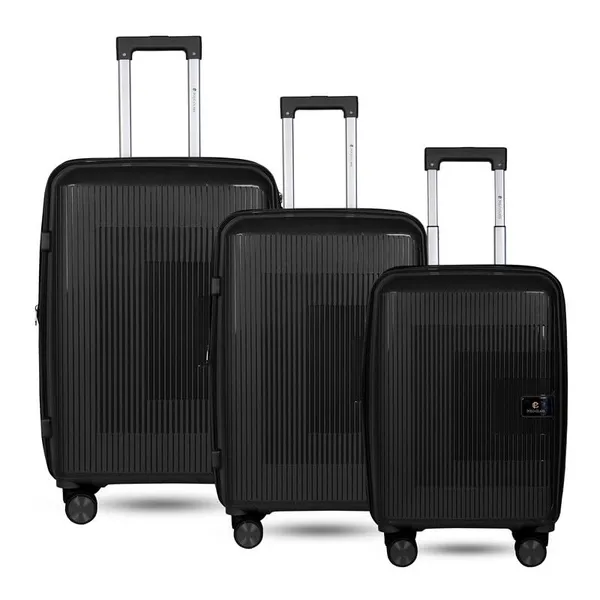 Polo_Class_3-Piece_Luggage_Set_(20/24/28_Inch)_|_Polypropylene_Hard_Shell_|_360�_Spinner_Wheels_|_Waterproof_&_Scratch_Resistant_�_Black