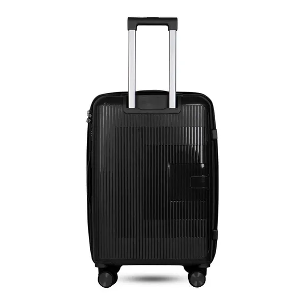 Polo_Class_2Pc_Set_Trolley_(20/24_inch)_|_Polypropylene_Material_|_Trolley_Bag_with_360-Degree_Rotating_Wheels_-_Black