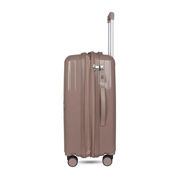 Polo_Class_2Pc_Set_Trolley_(20/24_inch)_|_Polypropylene_Material_|_Trolley_Bag_with_360-Degree_Rotating_Wheels_-_Beige