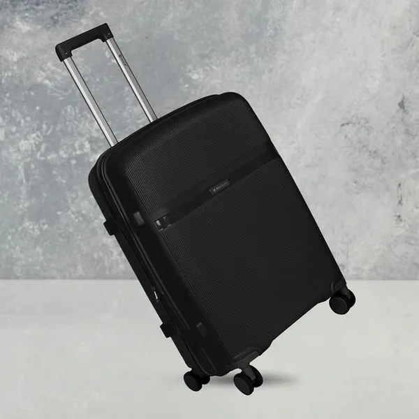 Polo_Class_2Pc_Set_Trolley_(20/24_inch)_|_Polypropylene_Material_|_Trolley_Bag_with_360-Degree_Rotating_Wheels_-_Black