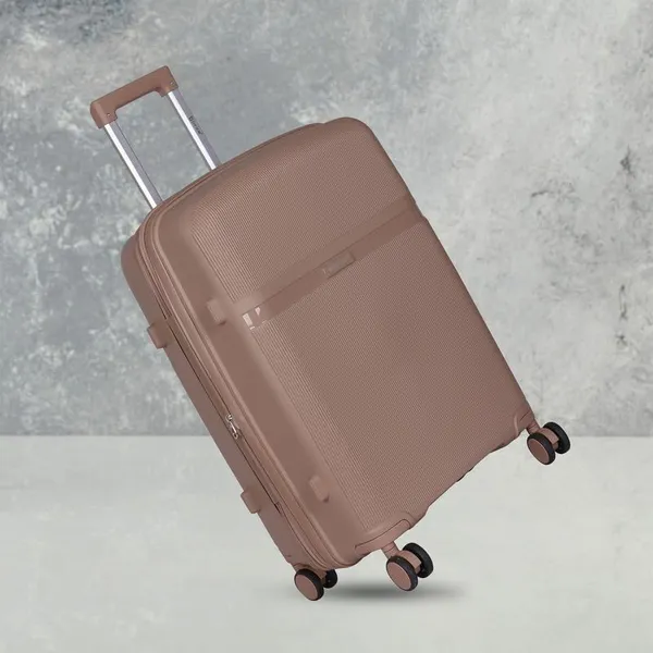 Polo_Class_2Pc_Set_Trolley_(20/24_inch)_|_Polypropylene_Material_|_Trolley_Bag_with_360-Degree_Rotating_Wheels_-_Beige