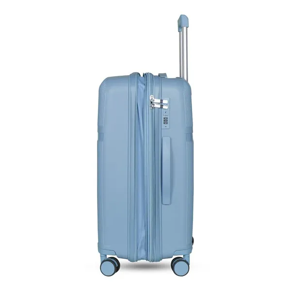 Polo_Class_2Pc_Set_Trolley_(20/24_inch)_|_Polypropylene_Material_|_Trolley_Bag_with_360-Degree_Rotating_Wheels_-_Grey