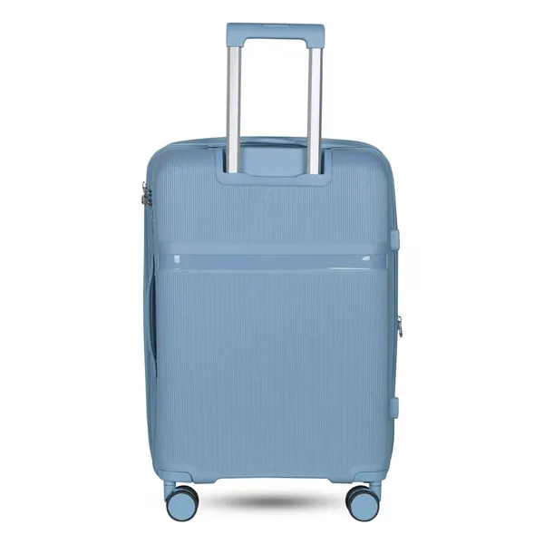 Polo_Class_2Pc_Set_Trolley_(20/24_inch)_|_Polypropylene_Material_|_Trolley_Bag_with_360-Degree_Rotating_Wheels_-_Grey