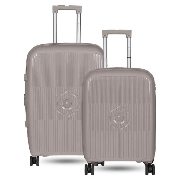 Polo_Class_2Pc_Set_Trolley_(20/24_inch)_|_Polypropylene_Material_|_Trolley_Bag_with_360-Degree_Rotating_Wheels_-_Silver
