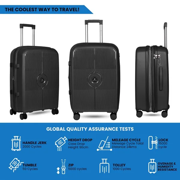 Polo_Class_2Pc_Set_Trolley_(20/24_inch)_|_Polypropylene_Material_|_Trolley_Bag_with_360-Degree_Rotating_Wheels_-_Black