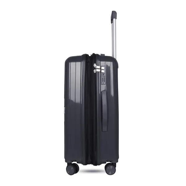 Polo_Class_2Pc_Set_Trolley_(24/28_inch)|_Polypropylene_Material_|_Trolley_Bag_with_360-Degree_Rotating_Wheels_-_Brown
