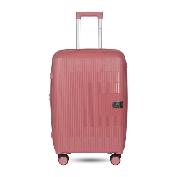 Polo_Class_2Pc_Set_Trolley_(24/28_inch)|_Polypropylene_Material_|_Trolley_Bag_with_360-Degree_Rotating_Wheels_-_Rose_Gold