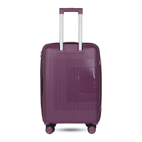 Polo_Class_2Pc_Set_Trolley_(24/28_inch)|_Polypropylene_Material_|_Trolley_Bag_with_360-Degree_Rotating_Wheels_-_Purple