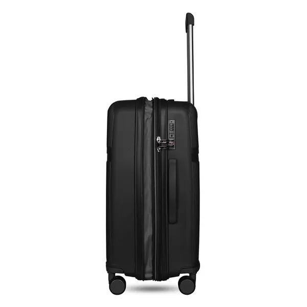 Polo_Class_2Pc_Set_Trolley_(24/28_inch)|_Polypropylene_Material_|_Trolley_Bag_with_360-Degree_Rotating_Wheels_-_Black