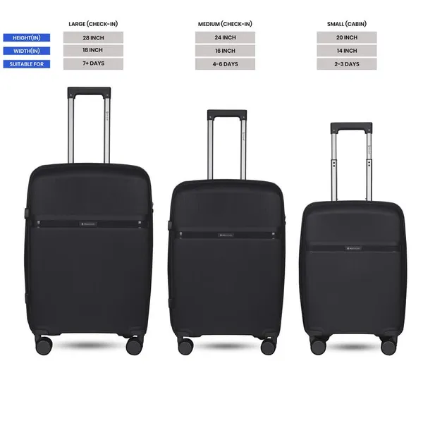 Polo_Class_2Pc_Set_Trolley_(24/28_inch)|_Polypropylene_Material_|_Trolley_Bag_with_360-Degree_Rotating_Wheels_-_Brown