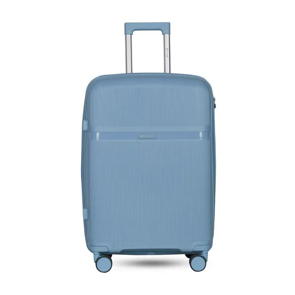 Polo_Class_2Pc_Set_Trolley_(24/28_inch)|_Polypropylene_Material_|_Trolley_Bag_with_360-Degree_Rotating_Wheels_-_Grey