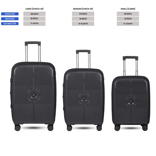 Polo_Class_2Pc_Set_Trolley_(24/28_inch)|_Polypropylene_Material_|_Trolley_Bag_with_360-Degree_Rotating_Wheels_-_Brown