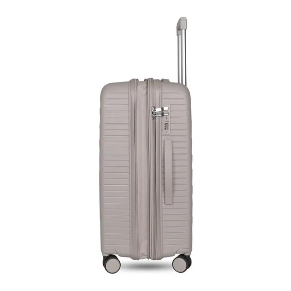 Polo_Class_2Pc_Set_Trolley_(24/28_inch)|_Polypropylene_Material_|_Trolley_Bag_with_360-Degree_Rotating_Wheels_-_Silver