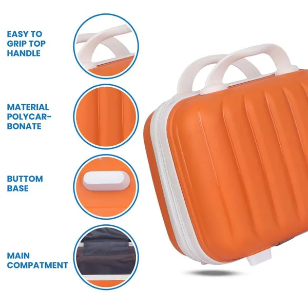 Polo_Class_Vanity_case/Makeup_Box_|_Lightweight_and_Durable|_Waterproof_case_-Orange