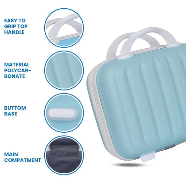 Polo_Class_Vanity_case/Makeup_Box_|_Lightweight_and_Durable|_Waterproof_case_-Blue