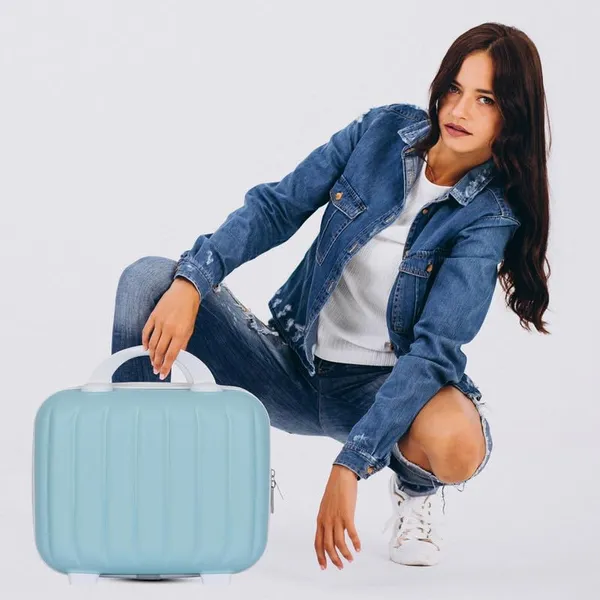 Polo_Class_Vanity_case/Makeup_Box_|_Lightweight_and_Durable|_Waterproof_case_-Blue