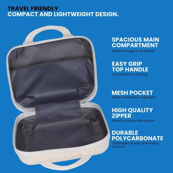 Polo_Class_Vanity_case/Makeup_Box_|_Lightweight_and_Durable|_Waterproof_case_-Cream