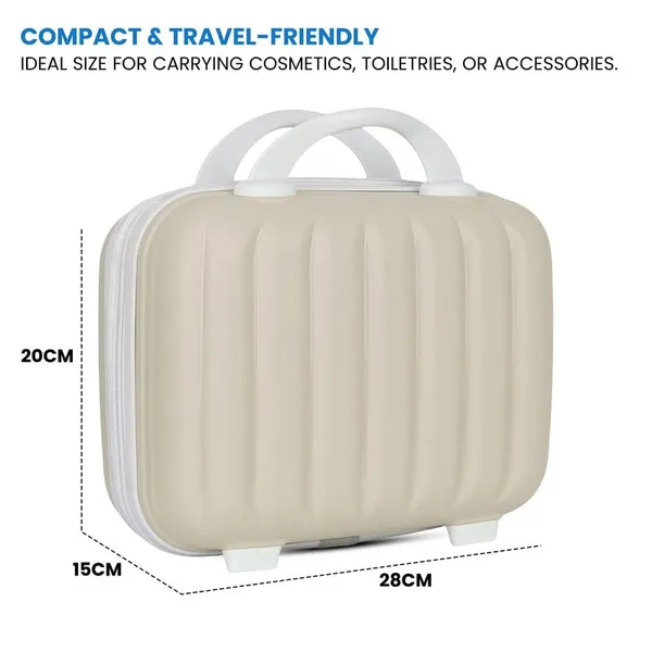 Polo_Class_Vanity_case/Makeup_Box_|_Lightweight_and_Durable|_Waterproof_case_-Cream