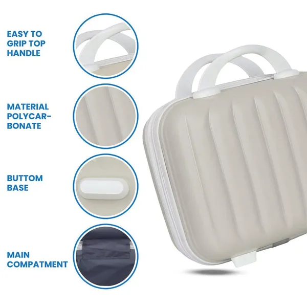 Polo_Class_Vanity_case/Makeup_Box_|_Lightweight_and_Durable|_Waterproof_case_-Cream