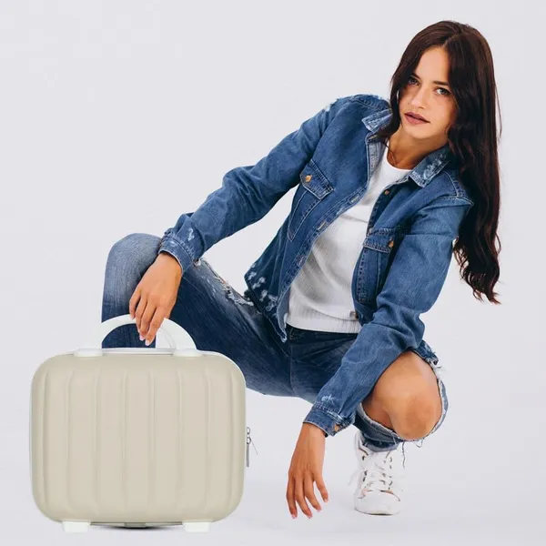 Polo_Class_Vanity_case/Makeup_Box_|_Lightweight_and_Durable|_Waterproof_case_-Cream