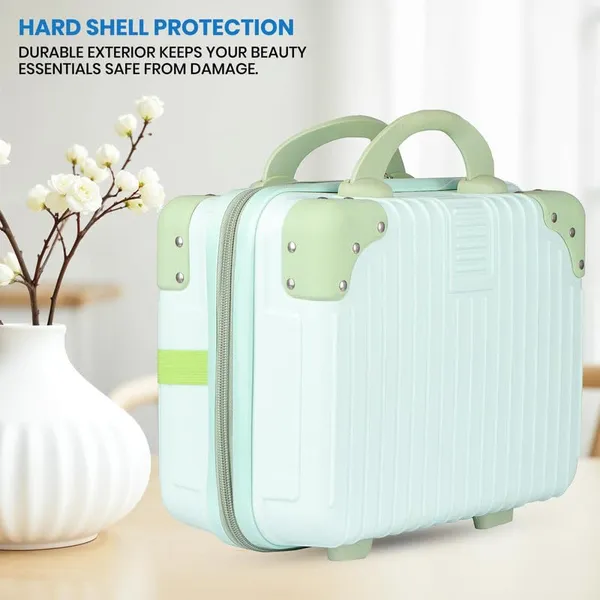 Polo_Class_Vanity_case/Makeup_Box_|_Lightweight_and_Durable|_Waterproof_case_-_Light_Green